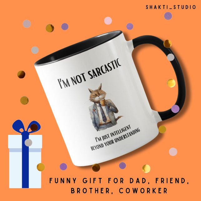 Mug Anniversaire d'un ami humour sarcasme chat de bure (Créateur téléchargé)