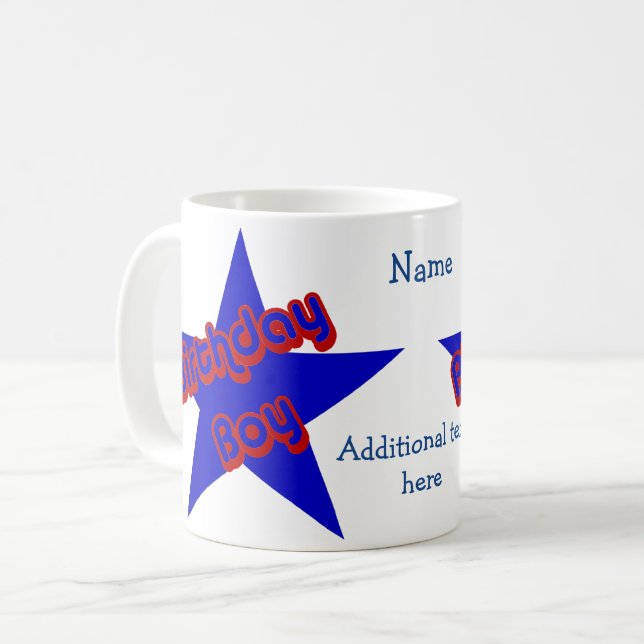 Mug Anniversaire Garçon Cute Cute Personnalisé (Devant gauche)