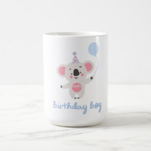 Mug Anniversaire Garçon Teddy Ours Tenant Un Ballons