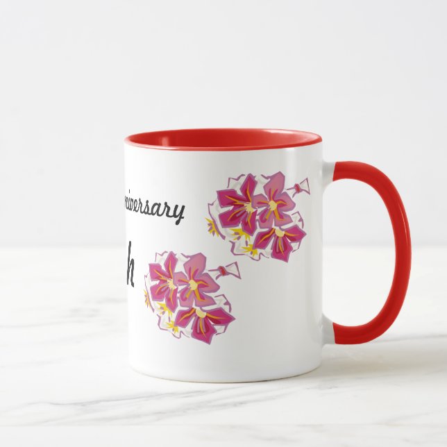 Mug Anniversaire heureux 4ème (Droite)