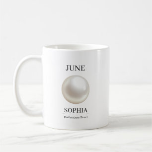 Mug Anniversaire personnalisé de juin Pearl