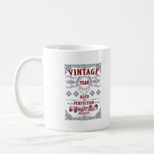 Mug Anniversaire vintage à la perfection, Retro Typo