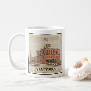 Mug Annonce Vintage D'Août Baetzhold, Vins & Liqueurs