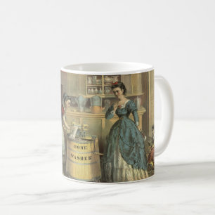 Mug Annonce Vintage Pour Lave-Linge Maison Et Wringer.