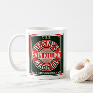 Mug Annonce vintage pour l'huile magique de la douleur