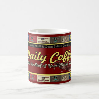 Mug Annonces vintages de café quotidien rétros