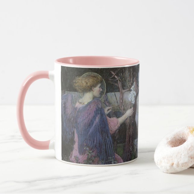 Mug Annonciation de John William Waterhouse (Avec donut)