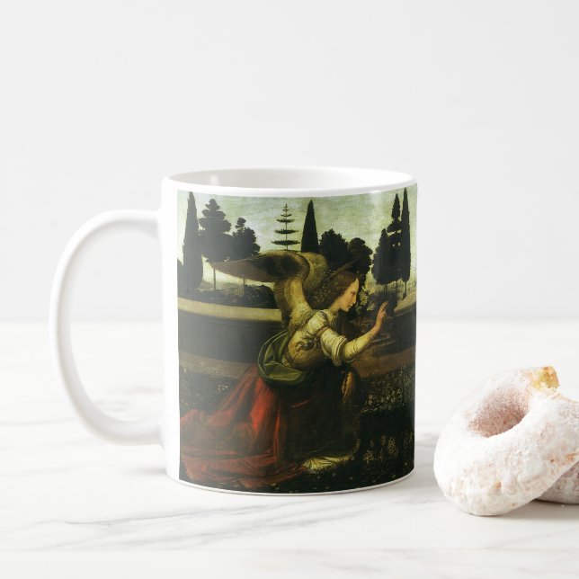 Mug Annonciation du Seigneur par Léonard de Vinci (Avec donut)