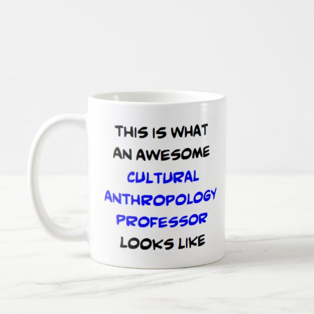 Mug anthropologie professeur culturel, génial (Gauche)