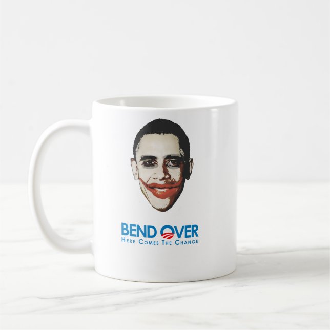 Mug Anti-Obama - courbure plus de pour le changement (Gauche)