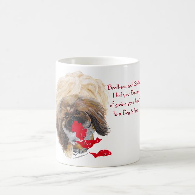 Mug Anti Valentine Pekingese (Centre)
