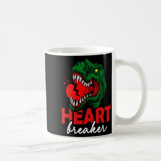 Mug Anti Valentines Day Single Heart Breaker T Rex Di  (Droite)