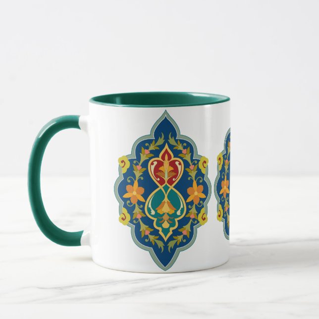 Mug Antique Perse Turc Motif 7 Tone V2 café (Gauche)