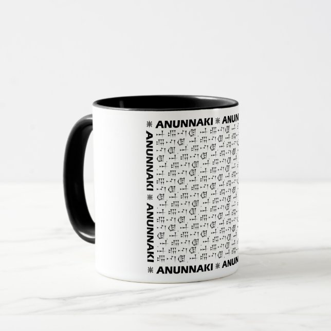 Mug Anunnaki, Cuneiform Text, (Noir) (Devant gauche)