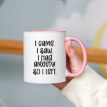 Anxiété Drôle Tendance Typographie Deux Tone Café