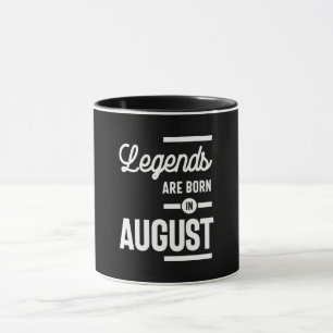 Mug Août Anniversaire Les Légendes Cadeaux Sont Nés En