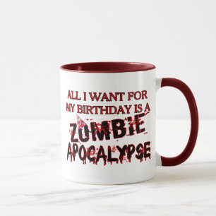 Mug Apocalypse de zombi d'anniversaire