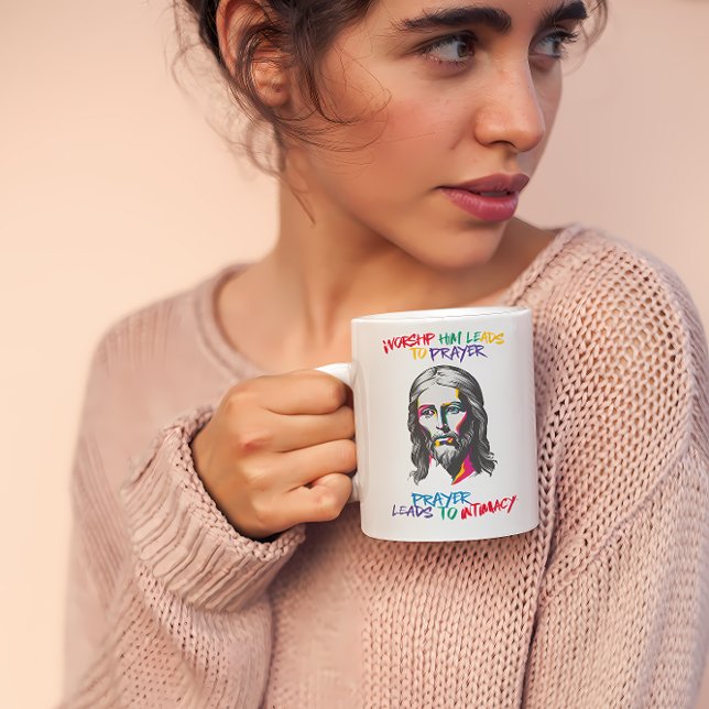 Mug Apocalypse divine : L'adorer conduit à la prière (Créateur téléchargé)
