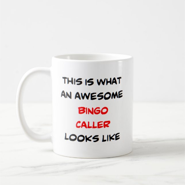 Mug appel de bingo, génial (Gauche)