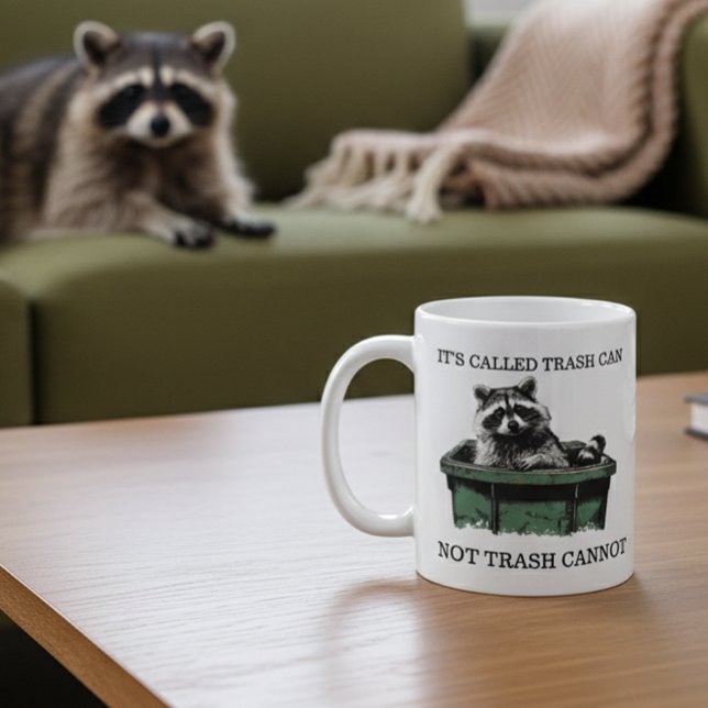 Mug Appelé Trash Can drôle Raccoon (Créateur téléchargé)