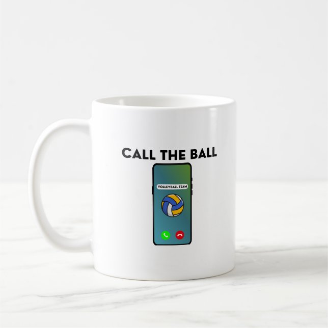 Mug Appelez Le Joueur De Volley-Ball Funny (Gauche)