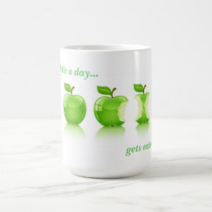 Mug Apple vert pendant la vie
