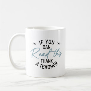 Mug Appréciation amusante de l'enseignant Lire à nouve