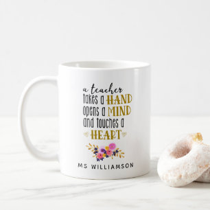 Mug Appréciation de l'enseignant cadeau personnalisé e