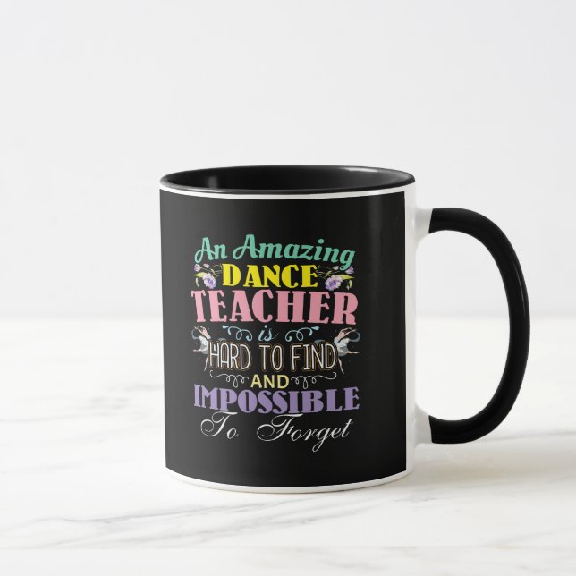 Mug Appréciation de l'enseignant de ballet - Citation  (Droite)