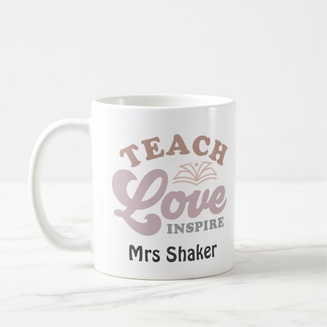 Mug Appréciation de l'enseignant Enseigner l'amour Ins (Gauche)