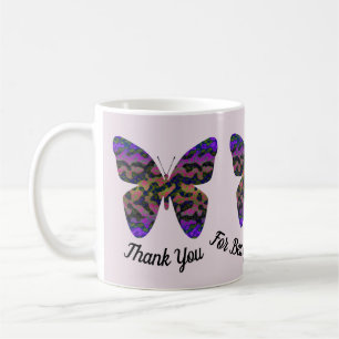 Mug Appréciation de l'enseignant Merci papillon brilla
