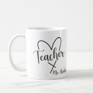 Mug Appréciation de l'enseignant Nom personnalisé Merc