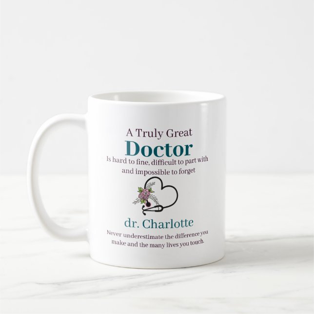 Mug Appréciation du médecin personnalisé (Gauche)