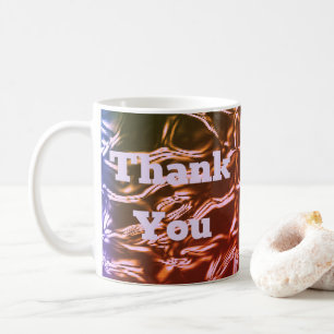 Mug Appréciation Merci Abstraite rose violet