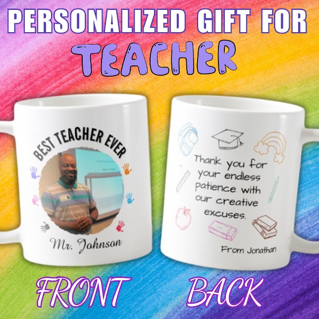 Mug Appréciation personnalisée de l'enseignant d'école (Créateur téléchargé)