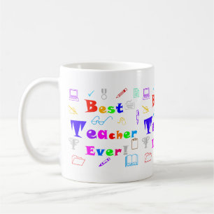 Mug Apprentissage amusant, coloré Meilleur Enseignant 