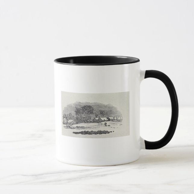 Mug Approche d'un village pendant l'hiver (Droite)
