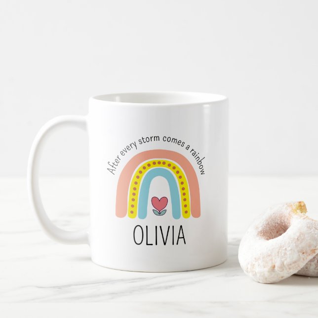 Mug Après chaque tempête Arc-en-ciel (Avec donut)