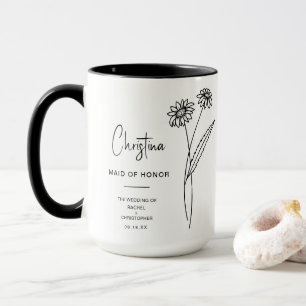 Mug April Maid of Honor Fleur de naissance marguerit