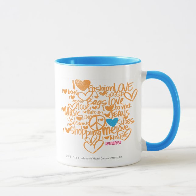 Mug Aqua/orange de graffiti (Droite)