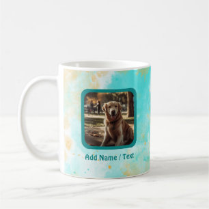 Mug Aqua Watercolor Laver Photo Musique personnalisée