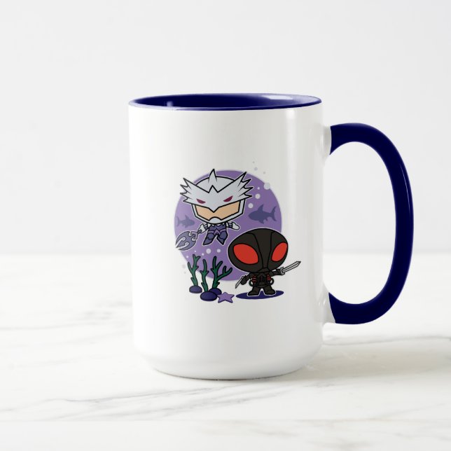 Mug Aquaman | Chibi Orm & Black Manta Graphisme sous-m (Droite)