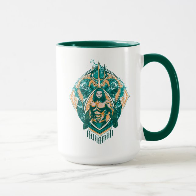 Mug Aquaman | Graphique Aquaman & Trenchers (Droite)