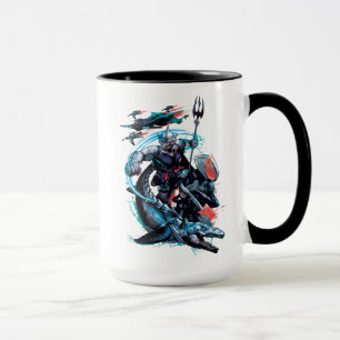 Mug Aquaman   Orm, Manta noir, Tylosaur, et bateaux