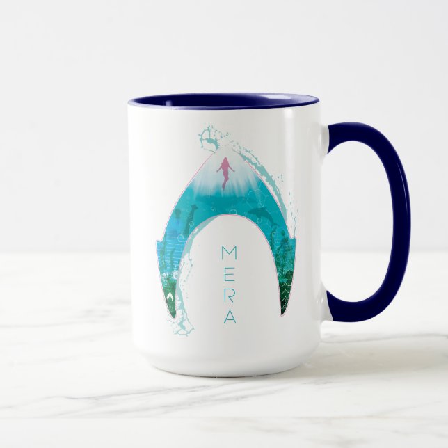 Mug Aquaman | voient le graphique d'océan de symbole (Droite)