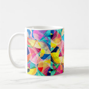 Mug Aquarelle abstrait arrière - plan coloré avec fa