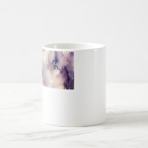 Mug Aquarelle abstraite violette et beige