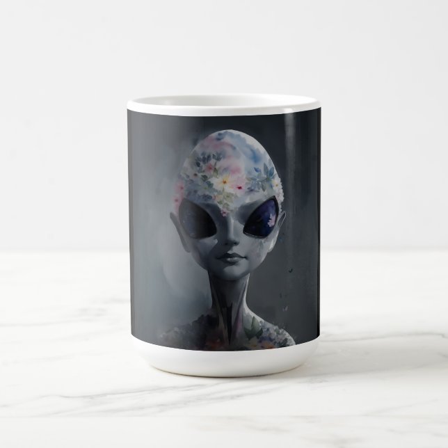 Mug Aquarelle Alien grise (Centre)
