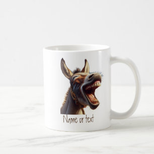 Mug Aquarelle amusant rire âne Burro personnalisé