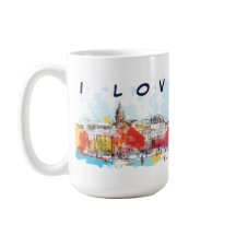 Aquarelle Art J'aime Paris Tour Eiffel Travel